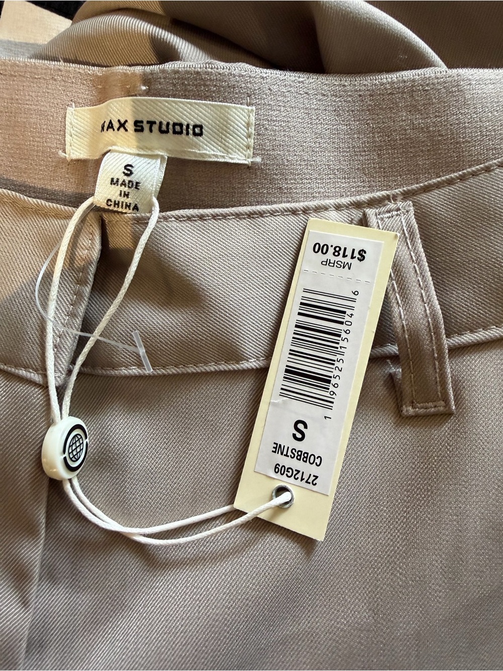 New With Tags Women's MAX STUDIO Cobblestone Wide Leg Pants - Size Small - Picture 4 of 6